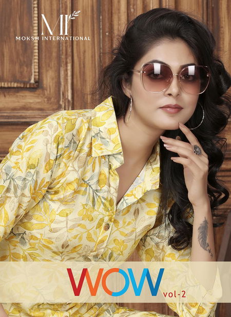 Wow Vol 2 By Moksh Riyon Cord Set Wholesale Kurti With Bottom Suppliers In Mumbai Catalog